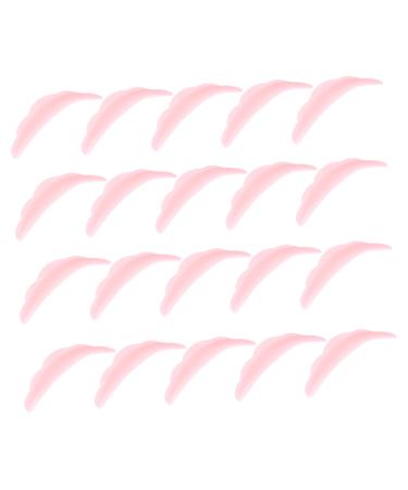 DOITOOL 20 Pairs Eyelash Silicone Patch False Eyelash Patches Grooved Shield Eyelash Lift Silicone Eyelash Perming Pads Silicone Makeup Tool Pink Makeup Set Curly Silica Gel