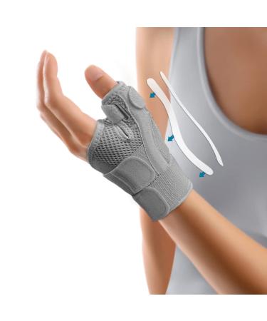 INSTINNCT Wrist Thumb Support Brace for Men & Women Fully Adjustable Thumb Brace with Thumb Flexible Support for Thumb & Hand Discomfort Fatigue Fits Both Right Hand and Left Hand Grey(Single) One Size