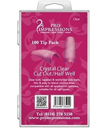Pro Impressions Advance Crystal Clear Cut Out/Half Well 50 Nail Tips Size 9 - Buy Online on GoSupps.com