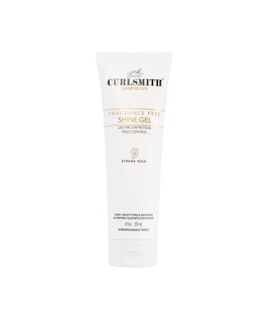 CURLSMITH - Shine Gel  Strong Hold Styling Hair Gel  Frizz Protection  Sensitive  Fragrance Free  for All Curl Types  Vegan (8 fl oz) 8 Fl Oz (Pack of 1)