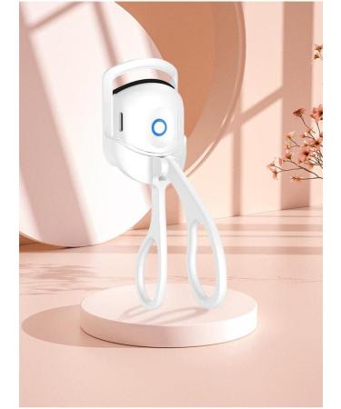 Heated Eyelash Curler with Brush, Comb, and Carry Bag - Electric Lash Curler in White - Buy Online on GoSupps.com