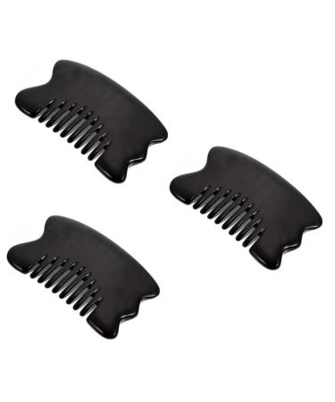 FRCOLOR 3 STK Massage comb Massage Chamber for the Household Volume Hair Tool circulation. SCALP Massager Headmassage Chamber Schabewamm For Body Horns Massage Cycling B ffelhorn Tool