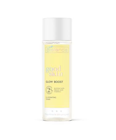 Bielenda Good Skin Glow Boost Brightening Toner Face Lotion with Vitamin C Glycolic Acid and Ferulic Acid Firms Skin All Skin Types 200 ml