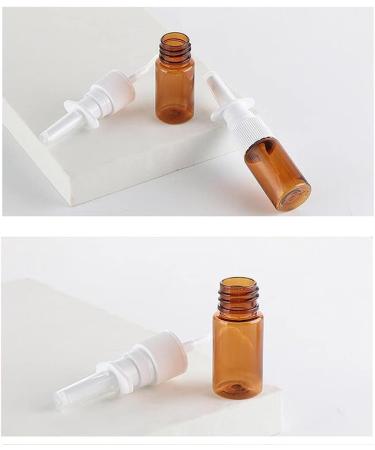 QUUPY 6PCS 10ml Empty Amber Glass Nasal Spray Bottles - Refillable Makeup & Travel Container Jars - Buy Online on GoSupps.com