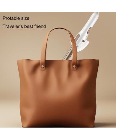 Travel Hair Curling Iron & Straightener 2 in 1 - Argan Oil Infused Mini Ceramic Iron for Long & Short Hair (Champagne) - International Shipping Available - Buy Online on GoSupps.com