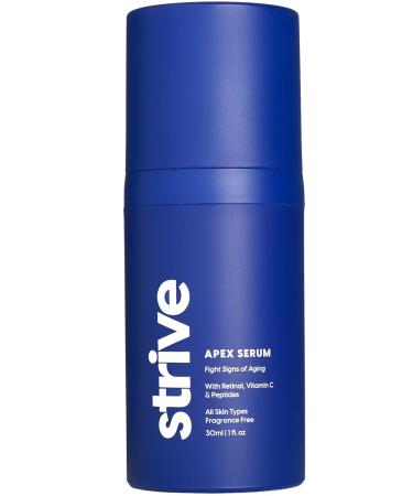 Strive - Apex Anti aging Serum - Retinal Peptide & Vitamin C Face Serum. Fragrance Free Anti aging Skin care for Younger Healthier Brighter skin - For All Skin Types - 30mL