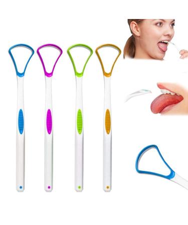 4PCS Silicone Tongue Cleaner Set - Double-Sided Brush for Adults & Kids | Fresh Breath Tool & Bad Breath Treatment - Buy Online on GoSupps.com