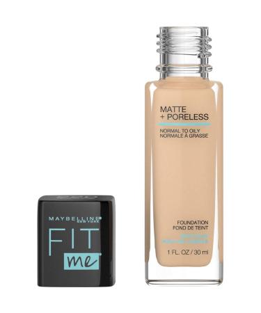 Maybelline Fit Me Matte + Poreless Liquid Foundation Natural Beige 1 fl oz - Oil-Free Formula - Pack of 1 - Buy Online on GoSupps.com