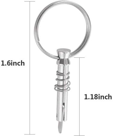 Leadrise 4 PCS 316 Stainless Steel Quick Release Boat Pins 1/4 x 1 Grip Bimini Top Pin Marine Hardware - Buy Online on GoSupps.com