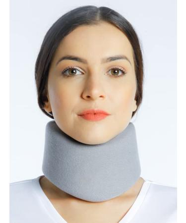 Morsa UK Neck Brace - Foam Cervical Collar - Soft Neck Support Relieves Pain & Pressure in Spine - Disc Hernia Osteoarthritis Brace Medical Grade - Can Be Used During Sleep (Grey S) S Grey