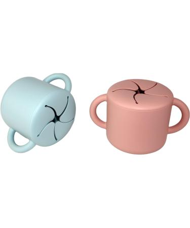 Silicone Snack Cup for Toddlers and Babies | Spill Proof & Collapsible | Unbreakable Food Container | Light Pink (1pc) - Buy Online on GoSupps.com