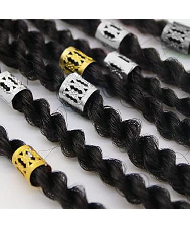 MenYiYDS 50pcs Dreadlocks Beads - Adjustable Aluminum Dreadlock Rings & Hair Accessories in Gold & Silver - International Shipping - Buy Online on GoSupps.com