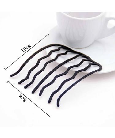 JONKY Black U Shape French Twist Hair Comb - Metal Hair Pin for Women & Girls - Buy Online on GoSupps.com