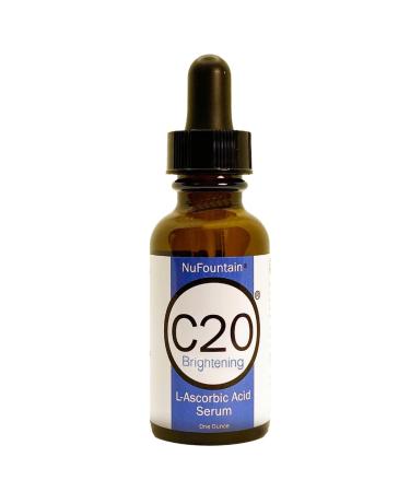 C20 HAND CRAFTED 20% L-Ascorbic Acid Brightening Serum. 1 Fluid Ounce. Made Fresh When Ordered 1 Fl Oz (Pack of 1)