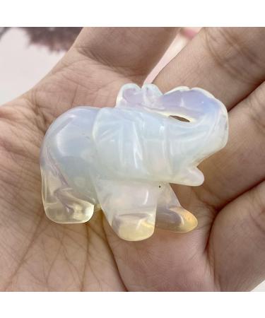 Ouubuuy Elephant Statue - Gemstone Heilstein Figures | Healing Crystal Elephant Stones for Opalit - Buy Online on GoSupps.com