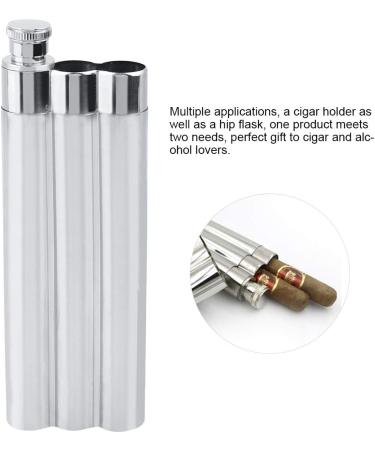 Cigar Case Hip Flask Round Egde Design Cigar Rubber Cigar for Alcohol Lovers - Buy Online on GoSupps.com