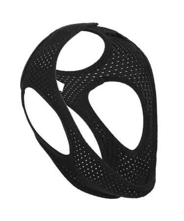 Anti Snoring Chin Strap Soft Non-Stick Hair Snore Stopper Elastic Easy to Wear Black