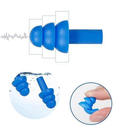 piuryue Soft Silicone Earplugs Waterproof Swimming Ear Plugs Reusable Noise Reduction Sleeping Ear Plugs Hearing Protector - Buy Online on GoSupps.com