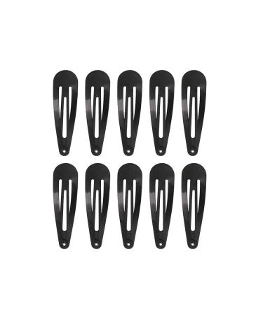 10 pieces of hair clips black metal hair clips slippery hair clips children hair clips side clips black hair clips girl women hair jewelry hair clips are high quality (68mm)