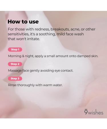 9 Wishes Calm pH Ampule Wash 5.1 fl.oz | Hypoallergenic Bubble Cleanser with 53% Centella Asiatica | pH Balance & Dry Sensitive Skin Soothing | Best Korean Skincare - Buy Online on GoSupps.com