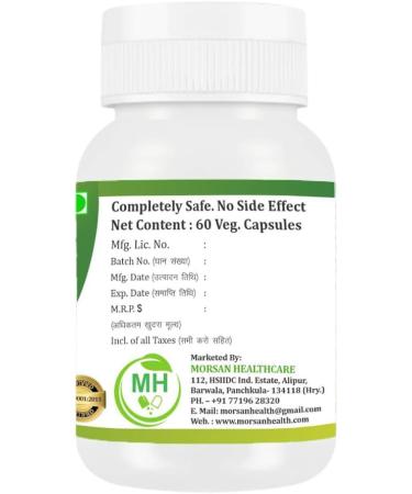 Morsan Healthcare Gurmar (Gymnema sylvestre) Capsules 500mg | 60 Vegan Capsules | Natural Himalayan Extract | Pure Herbal Supplement | Traditional Ayurvedic Herb | Plant-Based | Pack of 1 - Buy Online on GoSupps.com