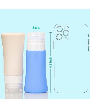 YAMYONE 3oz Travel Bottles for Toiletries - TSA Approved, BPA Free, Leak Proof, Refillable Liquid Containers for Shampoo, Lotion, Soap - Blue - Buy Online on GoSupps.com