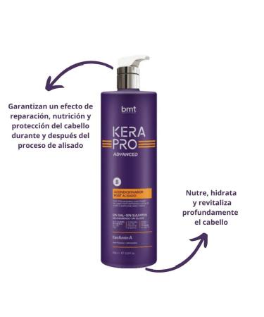 KATIVA Bmt Kerapro Advanced Conditioner 1000ml - Black | Nourishing Hair Care for All Hair Types - International Shipping Available - Buy Online on GoSupps.com