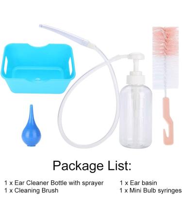 Ear Wax Removal Kit for Adults - Includes Irrigation Flushing System, Washer Bottle, Syringes, Cleaning Brush & Basin - Buy Online on GoSupps.com