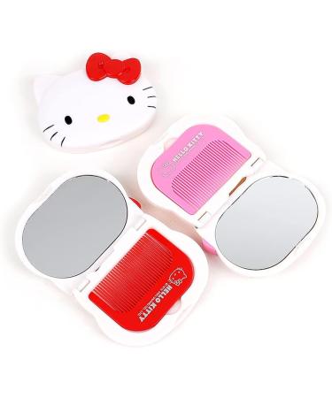Hello Kitty Travel Compact Mirror & Comb Set - Red | Cute & Compact Design - Buy Online on GoSupps.com