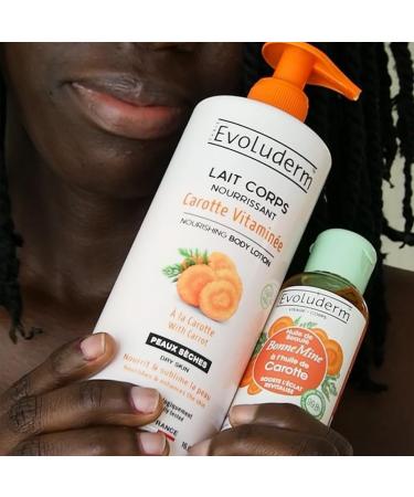 EVOLUDERM 100% Carrot Face & Body Gift Set 4 products + Free Headband Natural Ingredients Vegan Made in France (Christmas) - Buy Online on GoSupps.com