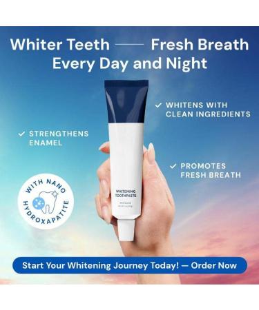 Fluoride-Free Hydroxyapatite Toothpaste Fluoride-Free Hydroxyapatite Teeth Whitening Toothpaste with Coconut Oil & Xylitol Teeth Whitening (2pcs) - Buy Online on GoSupps.com