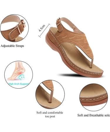 Women's Orthopedic Arch Support Sandals - Beige Diabetic Flip Flops by Aerothotic - Buy Online on GoSupps.com