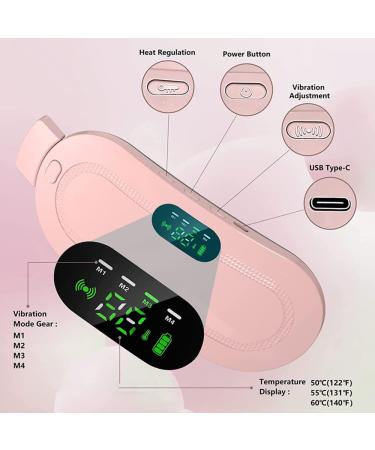 Portable Heating Pad for Lower Back Pain & Menstrual Cramps Relief - 3-Speed Temperature & 4-Speed Massage Modes - Buy Online on GoSupps.com