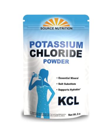 Source Nutrition Potassium Chloride Powder - Supports Hydration and Fluid Levels Table Salt Substitute Excellent Source of Potassium - KCL Supplement (8 oz.)