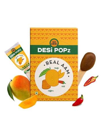 Holy Hut Real Aam | 40 Pieces | Aam Candy | Fruit Snacks | Lollipop | Mango Pop | Fruit Candy | Ripe Mango | 320 Gm