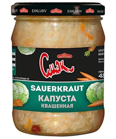 Dovgan Russian Cuisine Sauerkraut with Carrots and Cranberries 480 g