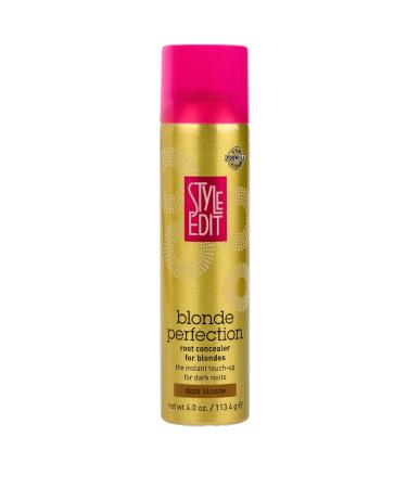 Style Edit DARK BLONDE Root Concealer Touch Up Spray | Instantly Covers Grey Roots | Professional Salon Quality Cover Up Hair Products for Women| 4 Ounce (Pack of 1) 4 Ounce (Pack of 1) Dark Blonde