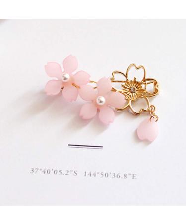 Solustre 2Pcs Cherry Blossom Hair Pins - Elegant Floral Bobby Pins for Weddings & Parties Ideal Hair Accessories & Gift for Women - Buy Online on GoSupps.com