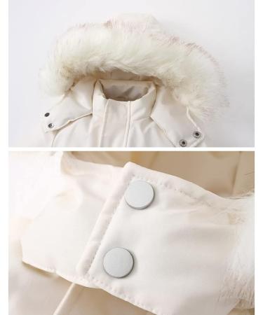 Baby Girls' Snowsuit Waterproof Ski Jacket - White (18-24 Months) - Buy Online on GoSupps.com