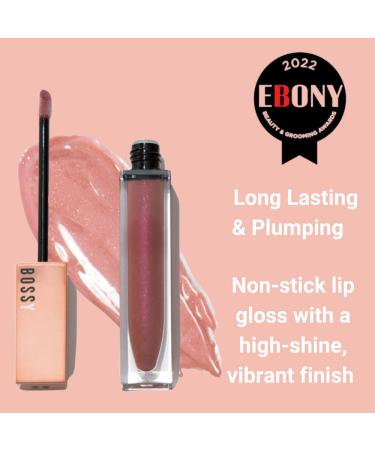 Bossy Cosmetics Vegan Lip Gloss - Plumping, Hydrating, Non-Stick | UNAPOLOGETIC Pink Nude | Maximum Shine, Paraben and Cruelty Free - Buy Online on GoSupps.com