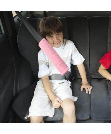 2PCS Soft Faux Rabbit Fur Seat Belt Pads in Pink - Comfort Harness Covers for Kids and Adults - Buy Online on GoSupps.com