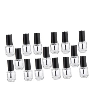Homoyoyo Lot de 25 Flacons Vides pour Vernis Ongles en Verre 5Ml Bouchon Aluminium lectrolytique Pinceau Int gr pour Nail Art et Usage Portable