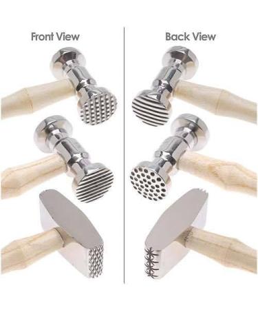 3pc Double-Sided Metal Texture Chasing Repousse Hammer Set - 6 Unique Patterns - Buy Online on GoSupps.com