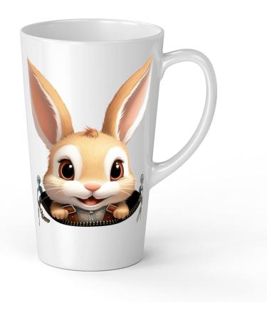 White Ceramic Baby Rabbit Mug - Large 483 ml Perfect for Hot Chocolate or Milk Fun and Easy to Use - Buy Online on GoSupps.com