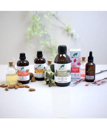 Dr Organic Sweet Almond Oil 100% Pure and Natural Moisturizing Multi-Action Face Body and Hair Carrier Oil Vegan Cruelty Free Paraben and SLS Free Organic 100ml - Buy Online on GoSupps.com