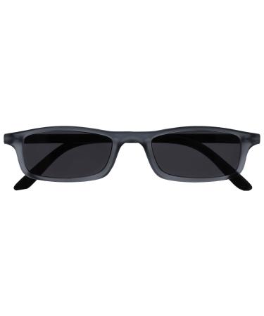 The Reading Glasses Company Matt Grey Black Lightweight Comfortable Sun Readers UV400 Men Women Spring Hinges S17-7 +2.00
