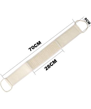 2x Exfoliating Back Scrubber for Shower - Double-Sided Cotton & Linen Body Bath Sponge | International Shipping - Buy Online on GoSupps.com