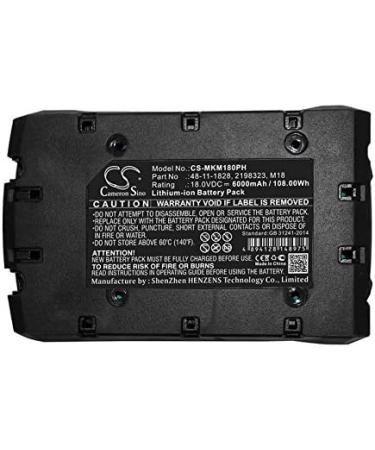 6000mAh Replacement Battery for Milwaukee 4932352667 4932430062 B41A B41B M18 CAG Models - International Shipping Available - Buy Online on GoSupps.com