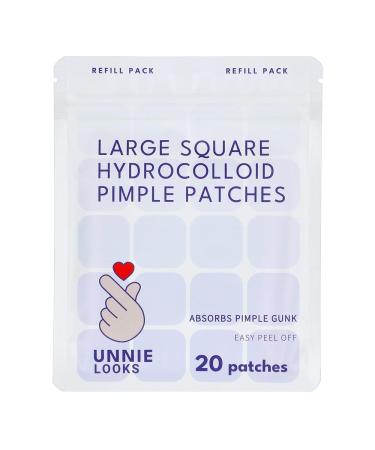 SKIN Large Square Acne Pimple Patch Value Pack - Hydrocolloid & Salicylic Acid for Clear Skin (20 Patches 30 Days Supply) - Fast International Shipping - Buy Online on GoSupps.com