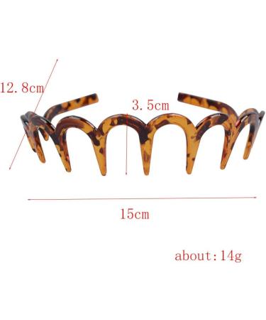 TQUXNGA Stable Brown Acrylic Headband U Shape Headband s Tooth Hair Comb Hair Tiara Jewelry Headwear Gift for Girls Women 1 - Buy Online on GoSupps.com